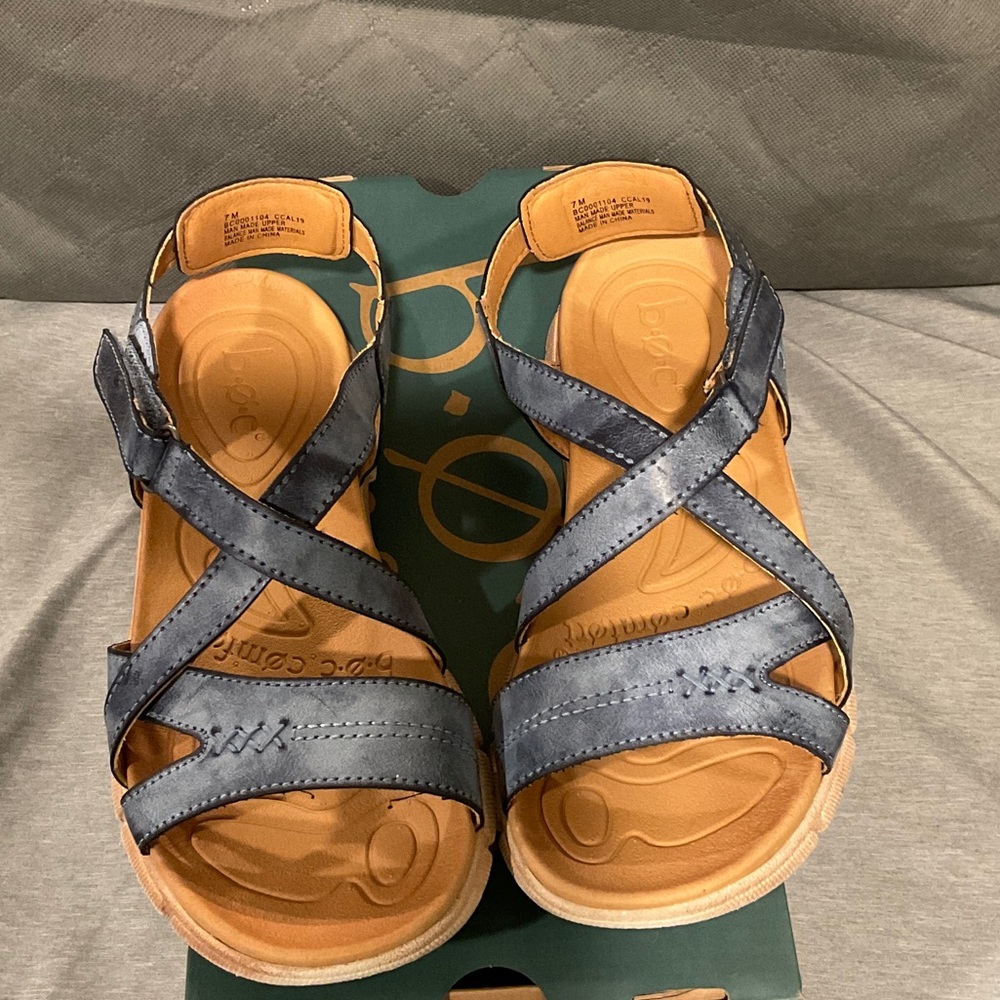 b.o.c. Blue Cross-Strap Sandals - Picture 5 of 8
